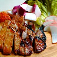 韓国風タレで漬け込んだ豚ロースのグリル　#いい肉の日